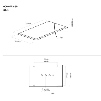 Soffione doccia ad incasso 40x60 cm 3 vie con cromoterapia bluetooth e telecomando by CeramicStore | Lo specialista del tuo bagno