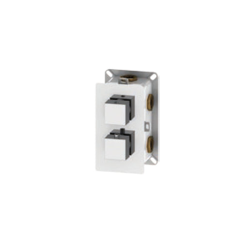 Miscelatore doccia termostatico ad incasso mod. 'Q' in ottone con deviatore 3-2 vie by CeramicStore | Lo specialista del tuo bagno