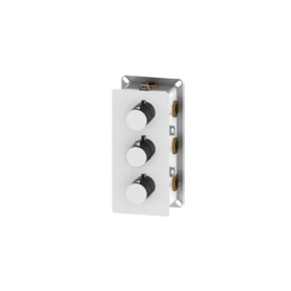 Miscelatore doccia termostatico ad incasso mod. 'T' in ottone con deviatore 6-4 vie by CeramicStore | Lo specialista del tuo bagno
