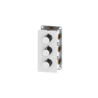 Miscelatore doccia termostatico ad incasso mod. 'T' in ottone con deviatore 6-4 vie by CeramicStore | Lo specialista del tuo bagno