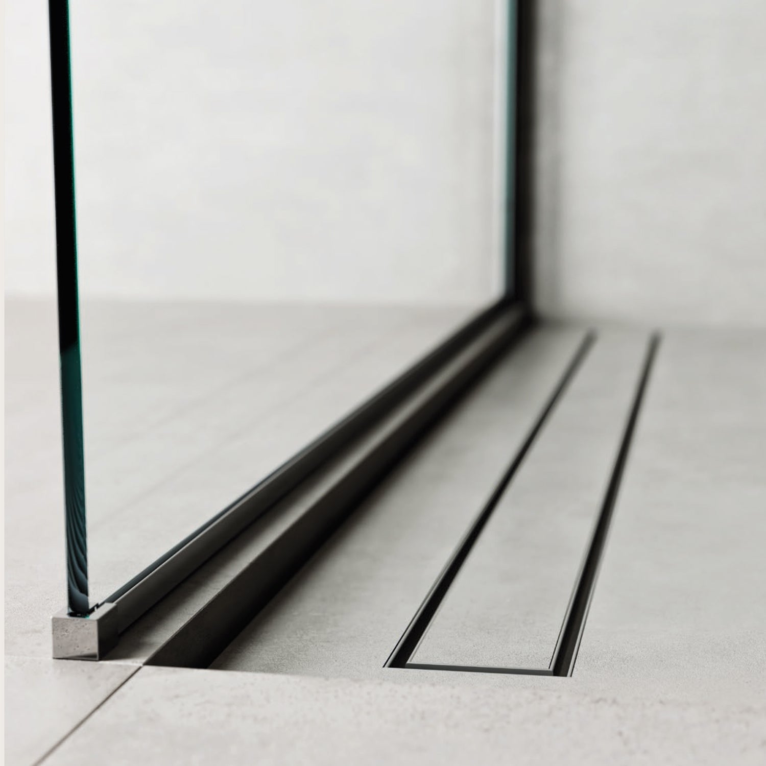Canalina doccia incasso rettangolare 80x7 cm con cover predisposta per piastrella e flange di supporto by CeramicStore | Lo specialista del tuo bagno