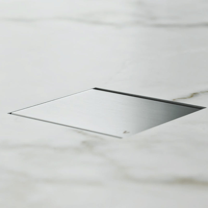Canalina doccia incasso quadrata 15x15 cm con cover in full inox e scarico antiodore by CeramicStore | Lo specialista del tuo bagno