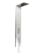 Pannello doccia multifunzionale Paris 145x49 cm acciaio spazzolato con cover bianca by CeramicStore | Lo specialista del tuo bagno