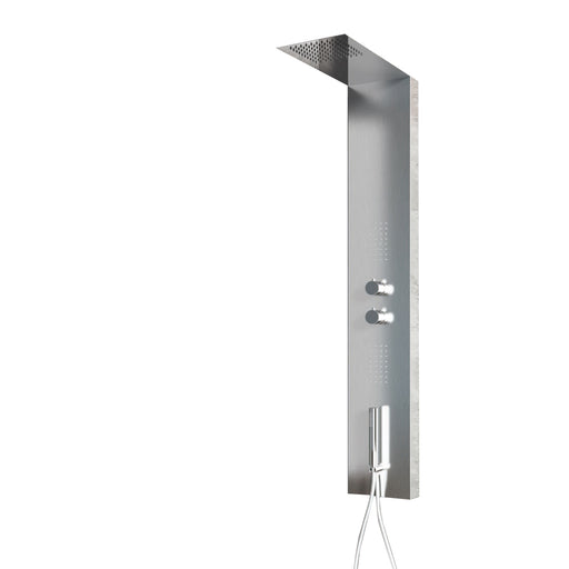 Pannello doccia multifunzionale Milano TMS 145x49 cm con soffione in finitura a specchio by CeramicStore | Lo specialista del tuo bagno