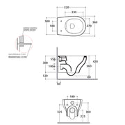 Sanitari sospesi senza brida ceramica globo Grace Wc