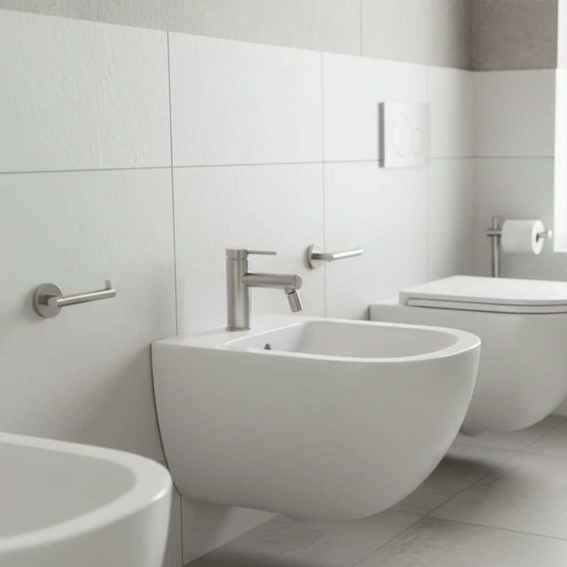 Miscelatore monocomando Bidet senza scarico PVD Grigio Argo collezione Alba