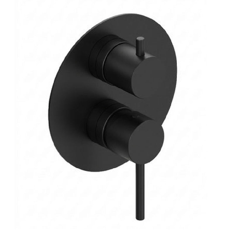 Miscelatore monocomando doccia con deviatore a 2 vie Nero Opaco Argo collezione Alba