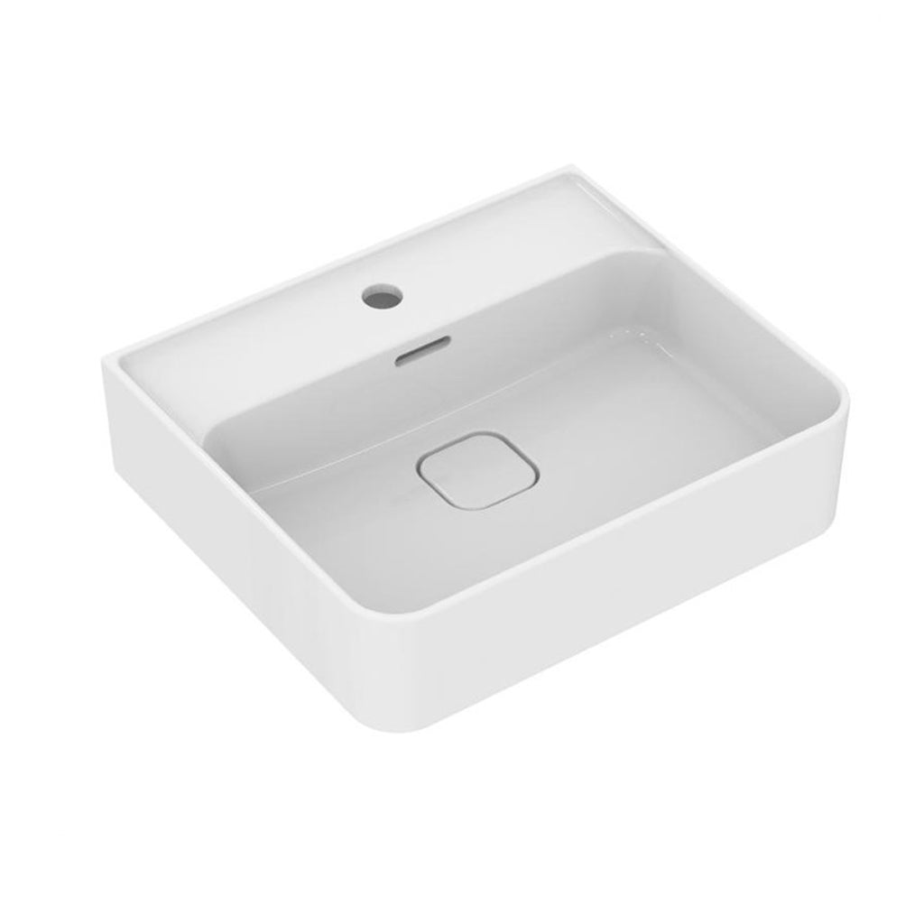 Lavabo sospeso da 50 cm Ideal Standard Strada II foro centrale aperto per rubinetteria by CeramicStore | Lo specialista del tuo bagno