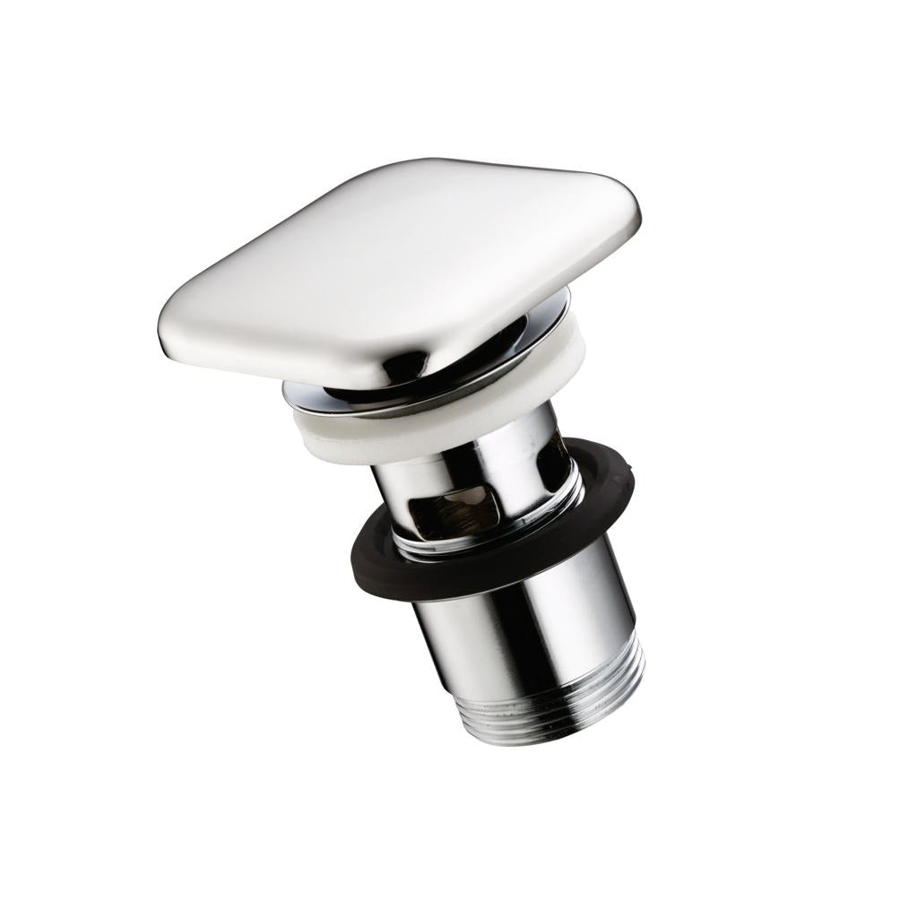 Piletta click-clack quadrata in metallo abbinabile a tutti i lavabi Strada II by CeramicStore | Lo specialista del tuo bagno