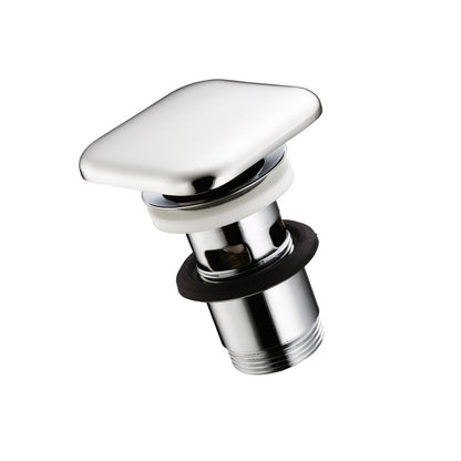 Piletta click-clack quadrata in metallo abbinabile a tutti i lavabi Strada II by CeramicStore | Lo specialista del tuo bagno