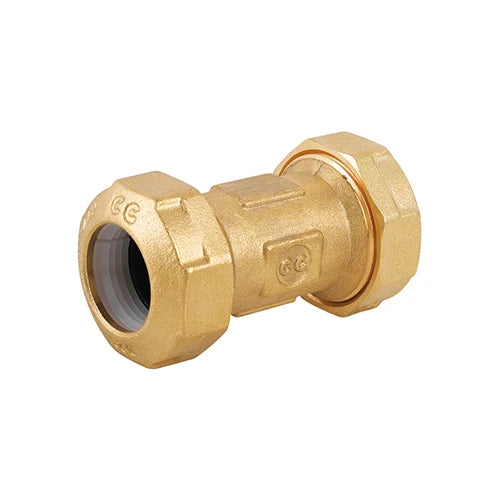Raccordo bigiunto in ottone per tubo pe diam. 40