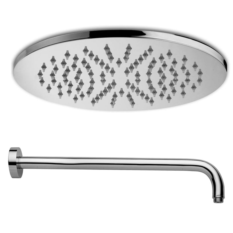 Soffione doccia tondo Paffoni Master diametro 225 mm in metallo cromato con braccio doccia da 40 cm by CeramicStore | Lo specialista del tuo bagno