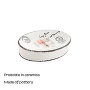 Portasapone da appoggio in ceramica Gedy serie Clothilde - Bianco