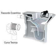 Kit per sanitari scarico traslato per distanza da 16 a 22 cm con curva e raccordo eccentrico by CeramicStore | Lo specialista del tuo bagno