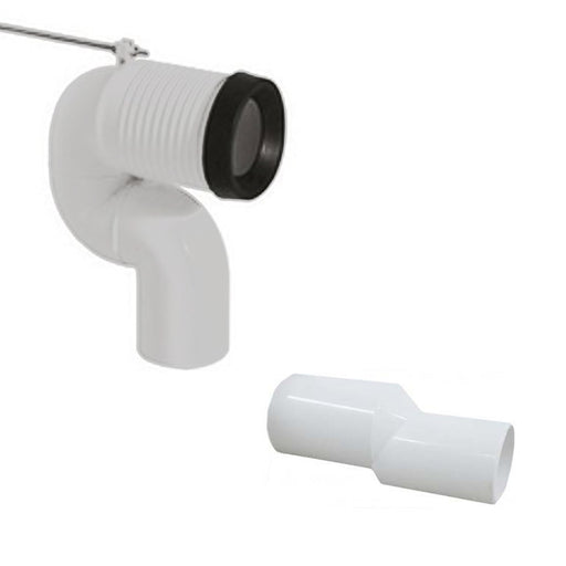 Kit per sanitari scarico traslato per distanza da 16 a 22 cm con curva e raccordo eccentrico by CeramicStore | Lo specialista del tuo bagno