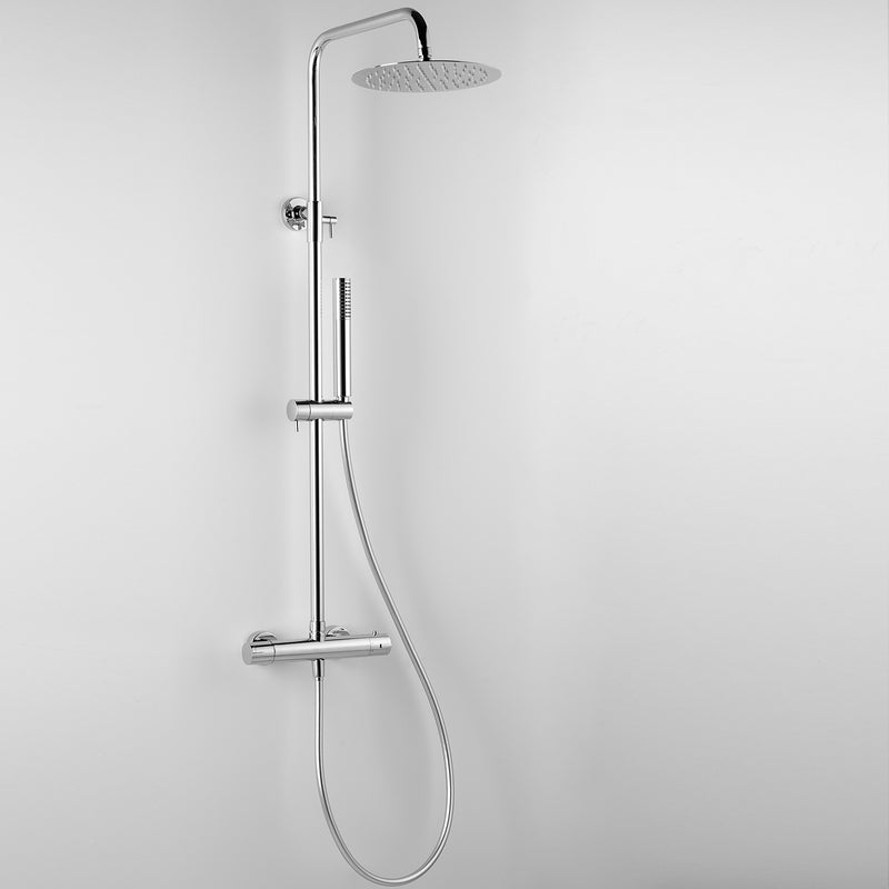 Colonna doccia termostatica Ares Althea LT con soffione tondo diametro 25 cm telescopica by CeramicStore | Lo specialista del tuo bagno