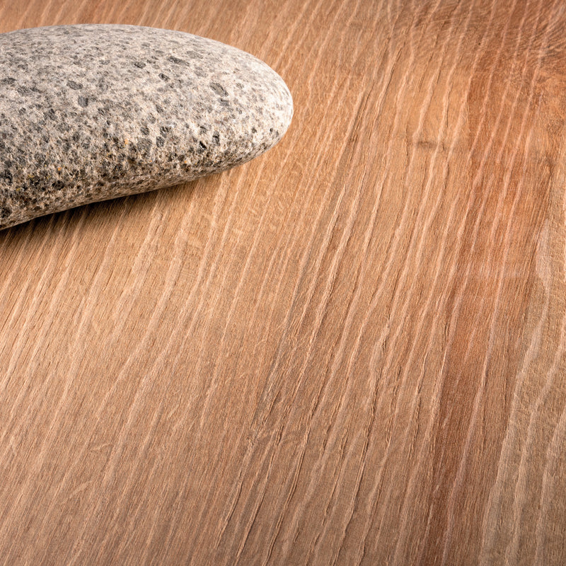Composizione bagno sospesa Nexu 2 cassetti con lavabo specchio con lampada LED 80x50 cm rovere naturale by CeramicStore | Lo specialista del tuo bagno