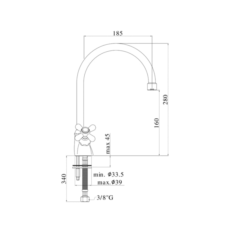 Miscelatore lavello monoforo con canna a ombrello orientabile Paffoni serie Iris - Cromo/Bianco by CeramicStore | Lo specialista del tuo bagno