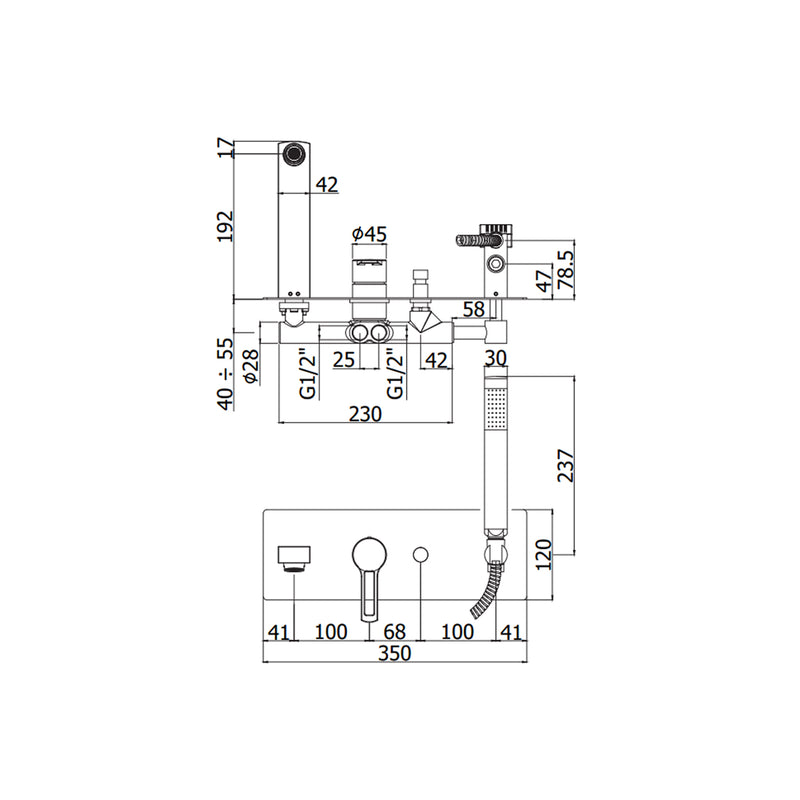 Miscelatore incasso vasca/doccia a 2 uscite con deviatore a pulsante Paffoni serie West - Cromato by CeramicStore | Lo specialista del tuo bagno