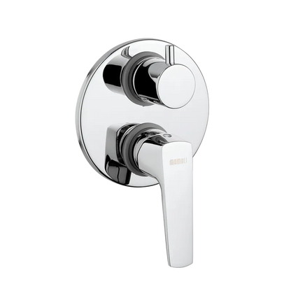 Set di Miscelatori Doccia, con Deviatore Lavabo incasso a parete e Bidet con scarico finitura cromata collezione Spartaco di Mamoli Rubinetterie by CeramicStore | Lo specialista del tuo bagno