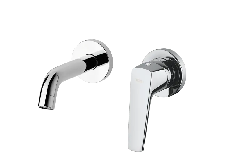 Set di Miscelatori Vasca con Set Doccia, Lavabo incasso a parete e Bidet con scarico finitura cromata collezione Spartaco di Mamoli Rubinetterie by CeramicStore | Lo specialista del tuo bagno