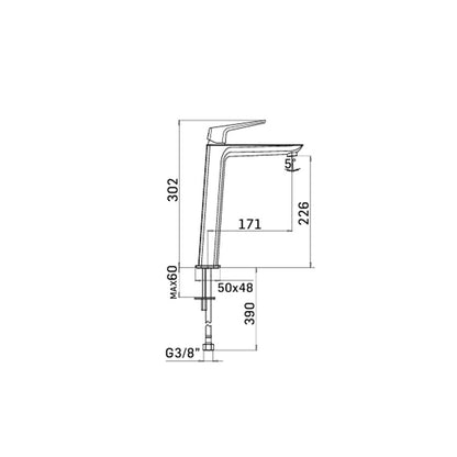 Set di Miscelatori Doccia Incasso con Deviatore, Lavabo Alto e Bidet con scarico finitura cromata collezione Spartaco di Mamoli Rubinetterie by CeramicStore | Lo specialista del tuo bagno