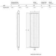 Termoarredo idraulico a piastra verticale modello TermoCrea Bianco 1200x360 mm interasse 50 mm By Scirocco by CeramicStore | Lo specialista del tuo bagno