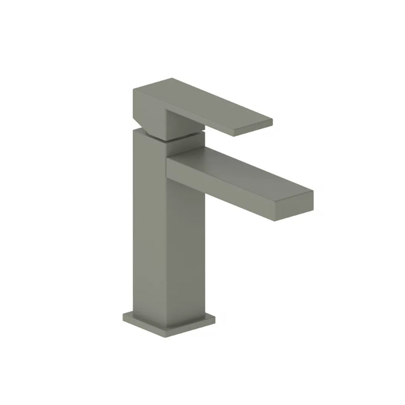 Miscelatore lavabo monocomando RubiFlux Square Mud con piletta di scarico click-clack - Grigio Fango by CeramicStore | Lo specialista del tuo bagno