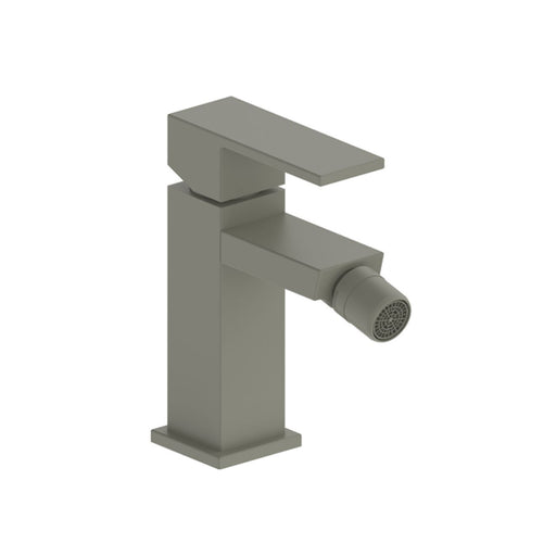 Miscelatore bidet monocomando RubiFlux Square Mud con piletta di scarico click-clack - Grigio Fango by CeramicStore | Lo specialista del tuo bagno