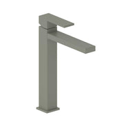 Miscelatore lavabo monocomando alto RubiFlux Square Mud con piletta di scarico click-clack - Grigio Fango by CeramicStore | Lo specialista del tuo bagno