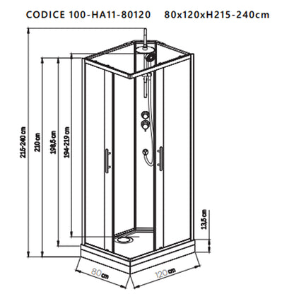 Box Doccia modello Kenya apertura angolare 80x120 cm by CeramicStore | Lo specialista del tuo bagno