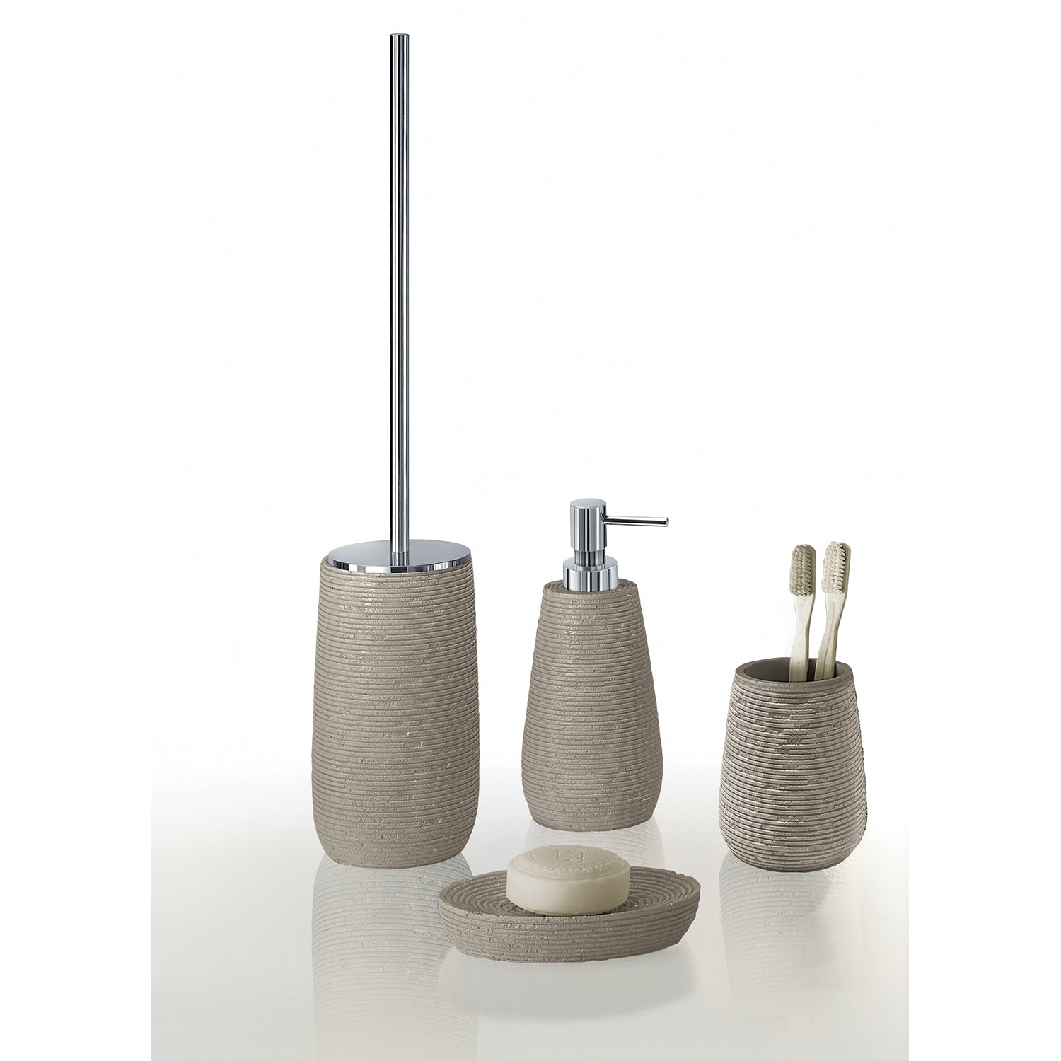 Scopino da appoggio in resina Gedy serie Gemini - Tortora by CeramicStore | Lo specialista del tuo bagno