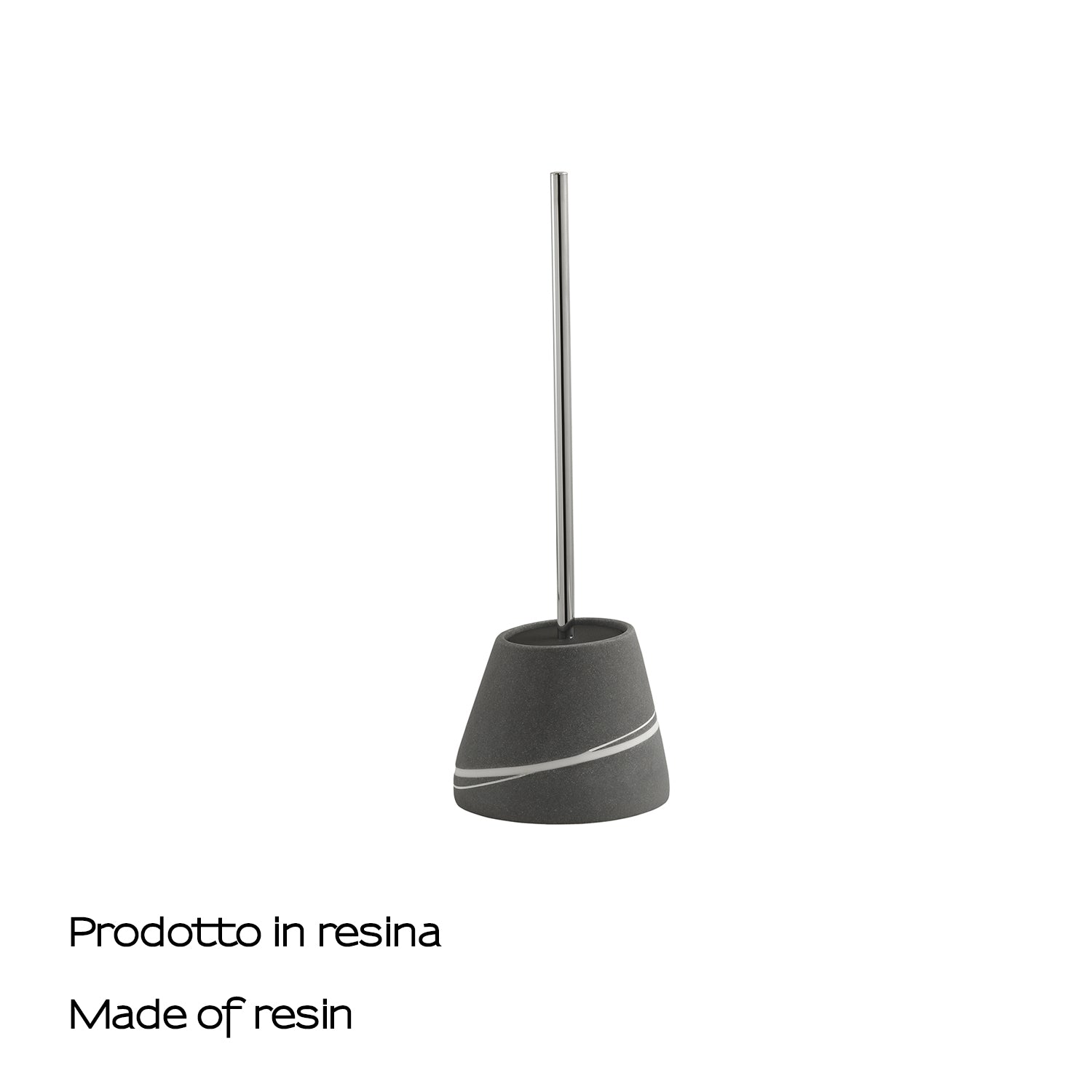 Scopino da appoggio con manico cromato Gedy serie Yvonne - Grigio by CeramicStore | Lo specialista del tuo bagno