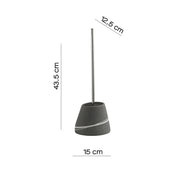 Scopino da appoggio con manico cromato Gedy serie Yvonne - Grigio by CeramicStore | Lo specialista del tuo bagno