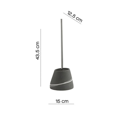 Scopino da appoggio con manico cromato Gedy serie Yvonne - Grigio by CeramicStore | Lo specialista del tuo bagno