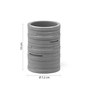 Portaspazzolini in resina Gedy serie Helen - Grigio