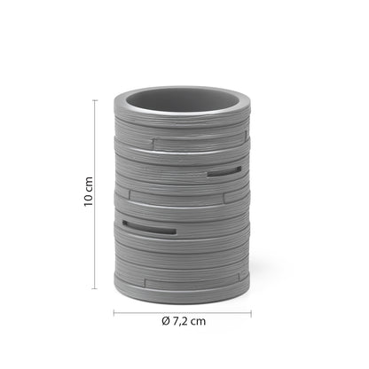 Portaspazzolini in resina Gedy serie Helen - Grigio
