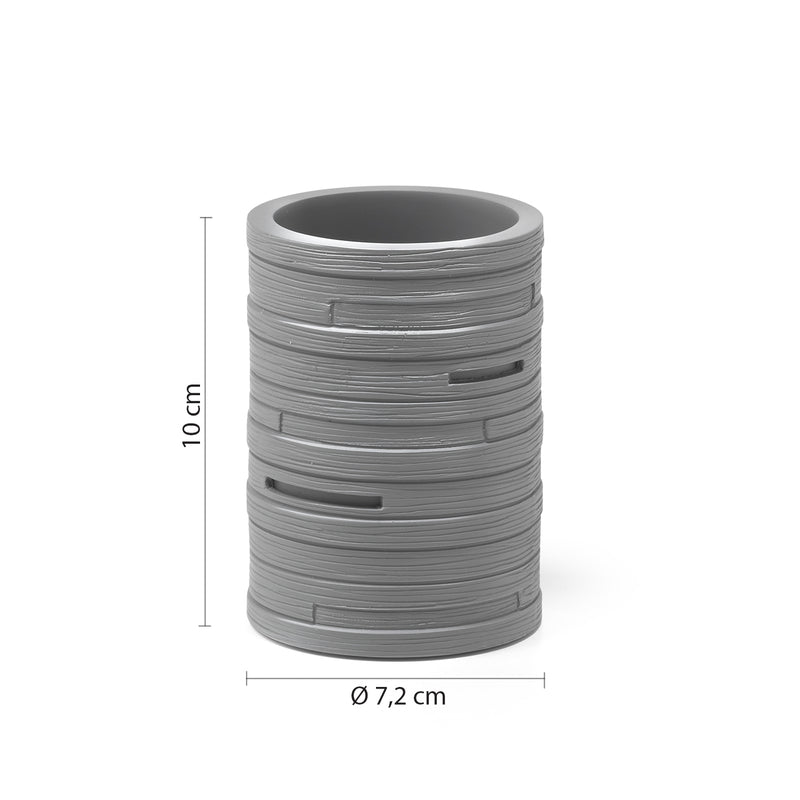 Portaspazzolini in resina Gedy serie Helen - Grigio