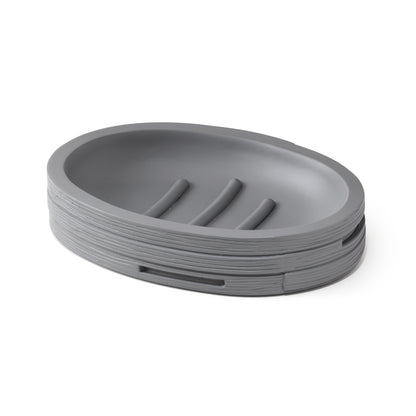 Portasapone in resina Gedy serie Helen - Grigio