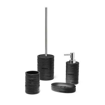 Portasapone in resina Gedy serie Helen - Nero