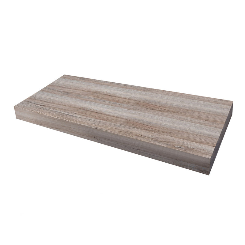 Mensola per lavabo sospesa colore Rovere Nodi cm 140x51x8