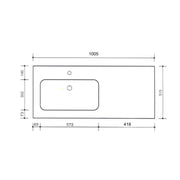 Composizione bagno Priamo con mobile lavabo e specchio con pensile cm105x50 Grigio Corda by CeramicStore | Lo specialista del tuo bagno