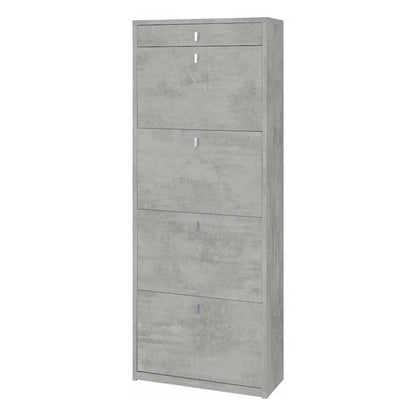 Elegante scarpiera a 4 ante + 1 Cassetto con maniglia satinata Profondità 29 cm finitura Cemento by Sarmog by CeramicStore | Lo specialista del tuo bagno
