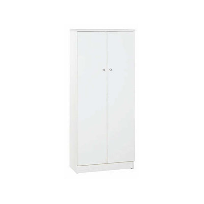 Mobile guardaroba a 2 ante e 3 Ripiani con maniglia cromata cm finitura Bianco Liscio by Sarmog by CeramicStore | Lo specialista del tuo bagno