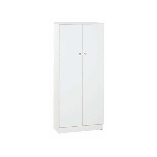 Mobile guardaroba a 2 ante e 3 Ripiani con maniglia cromata cm finitura Bianco Liscio by Sarmog by CeramicStore | Lo specialista del tuo bagno