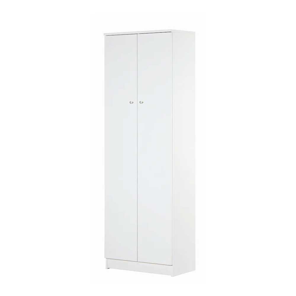 Mobile guardaroba a 2 ante e 4 Ripiani H180 con maniglia cromata cm finitura Bianco Liscio by Sarmog by CeramicStore | Lo specialista del tuo bagno