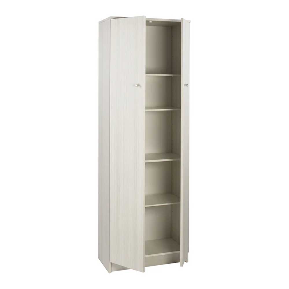 Mobile guardaroba a 2 ante e 4 Ripiani H180 con maniglia cromata cm finitura Eucalipto by Sarmog by CeramicStore | Lo specialista del tuo bagno