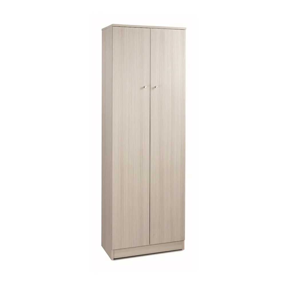 Mobile guardaroba a 2 ante e 4 Ripiani H180 con maniglia cromata cm finitura Olmo Chiaro by Sarmog by CeramicStore | Lo specialista del tuo bagno