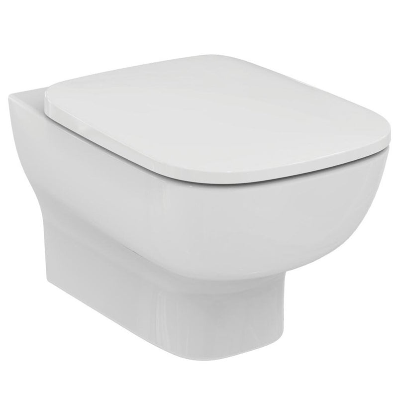 Vaso sospeso con sedile slim a chiusura rallentata modello Esedra Ideal Standard