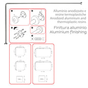 Asta doccia angolare 80x170 cm di Gedy - Alluminio Anodizzato by CeramicStore | Lo specialista del tuo bagno